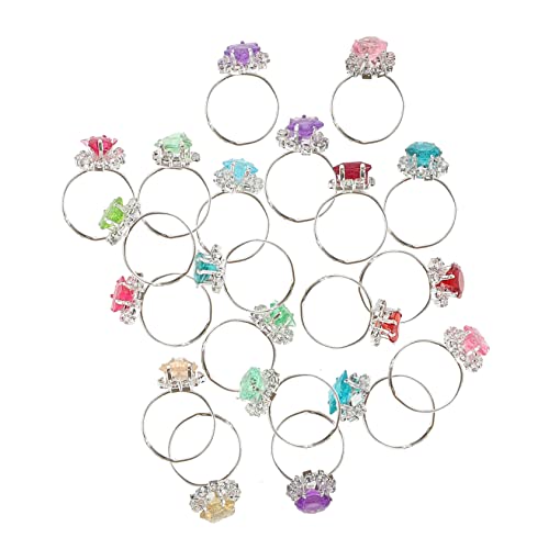 FRCOLOR 20 Stück Teiliges Kinderschmuck Bunte Fingerringe mit Funkelnden Schmucksteinen Verstellbar Langlebig Komfortabel für Geburtstagsfeiern Bühnenauftritte und FRCOLOR 20 Stück Teiliges Kinderschmuck Bunte Fingerringe mit Funkelnden Schmucksteinen Verstellbar Langlebig Komfortabel für Geburtstagsfeiern Bühnenauftritte und von FRCOLOR