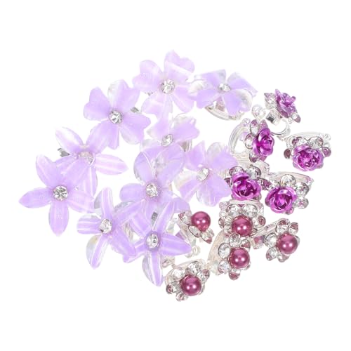 FRCOLOR 20 Stück Teiliges Kleine Blumen Haarklammern mit Strasssteinen Mini Haarspangen für und Zöpfe Kompakte Zuverlässige Haarschmuck Accessoires in für Damen und Mädchen von FRCOLOR