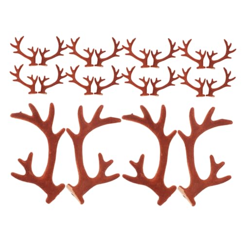 FRCOLOR 20-teiliges Rentiergeweih-stirnband-set Beflockte Hirschhorn-haarspangen – Perfekt Für Weihnachtsdekoration Und Bastelprojekte von FRCOLOR
