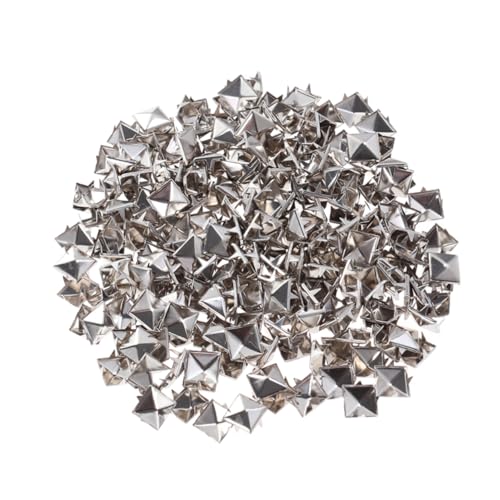 FRCOLOR 200stücke Quadratische Metallnieten Spikes Und Nägel Für Diy Punk-schuhe Gürtel Und Kleidung Silber von FRCOLOR