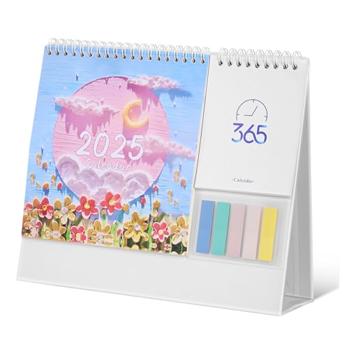 FRCOLOR 2025 Tischkalender Standkalender Schreibtisch Klappkalender Schreibtischunterlage Kalender Desktop Kalender Klappkalender Für Schreibtischkalender Schreibtischpapier von FRCOLOR