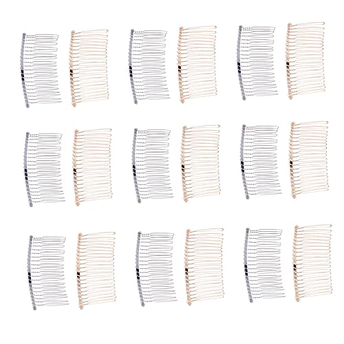 FRCOLOR 20stücke Bügelkämme Aus Haarkämme Minimalistischer Kopfschmuck Zahnhaarkämme Für Frauen Hochzeitsschmuck Silber Gold von FRCOLOR