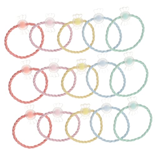 FRCOLOR 20st Haargummi Einfädeln Haargummis Für Kleine Mädchen Mode Haargummi Seil Geflochtene Pferdeschwanzhalter Kleiner Pferdeschwanzhalter Aus Seilen Haarband Fräulein Armband Gewinde von FRCOLOR