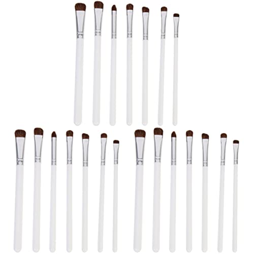 FRCOLOR 21 Stk Lidschatten-pinsel-set Augenfaltenpinsel Weibliche Make-up-pinsel Pinsel Für Die Augenkosmetik Lidschatten-applikatorpinsel Mädchen Aluminiumrohr Fräulein Puderpinsel Weiß von FRCOLOR