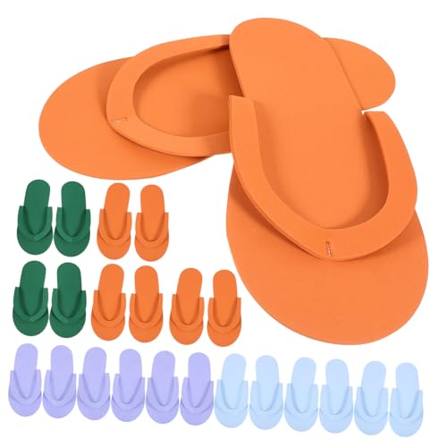 FRCOLOR 24 Paare EVA Einweg Badeslipper Flip Flops Leicht Atmungsaktiv Hygienisch für Hotel Spa Pediküre Strand Damen Herren Hausschuhe Reise Pantoffeln Zufällige Farbe von FRCOLOR