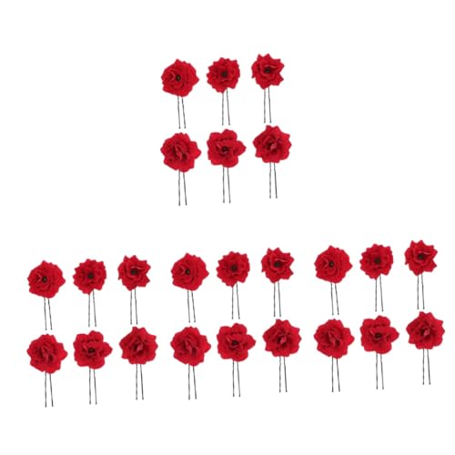 FRCOLOR 24 Stk Braut Haarnadel Haarschmuck für die Brautjungfer Haarspangen für Frauen Haarschmuck für Mädchen Blumenhaar haar spangen haarclips Frauen Haarnadel Braut Haarstäbchen rot FRCOLOR 24 Stk Braut Haarnadel Haarschmuck für die Brautjungfer Haarspangen für Frauen Haarschmuck für Mädchen Blumenhaar haar spangen haarclips Frauen Haarnadel Braut Haarstäbchen rot von FRCOLOR