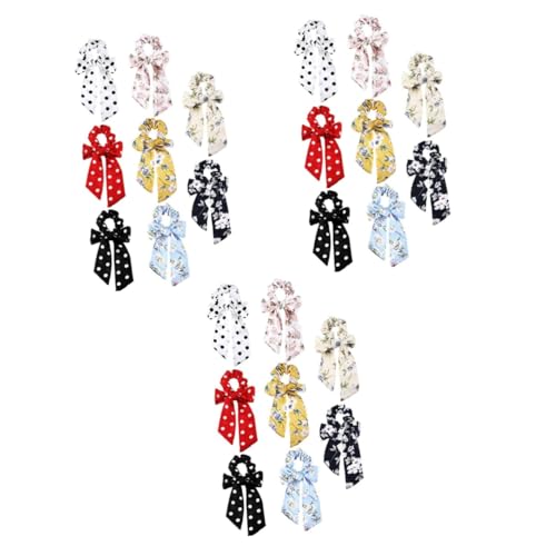 FRCOLOR 24 Stk Mädchen Haargummi haarring hair scrunchies haarnadeln Schals für Damen elegant Chiffon-Schal Haarbänder Haarseil Haargummi aus Stoff lang Stirnband Kopfbedeckung Fräulein von FRCOLOR