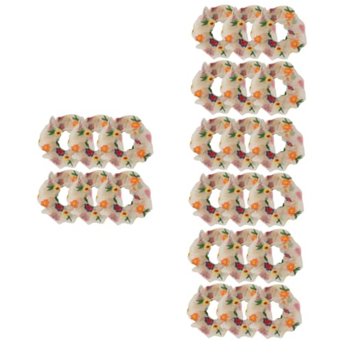 FRCOLOR 24stücke Netz-haargummis Mit Gestickten Blumen Für Und Mädchen Elastische Haarties Für Frisuren Für von FRCOLOR