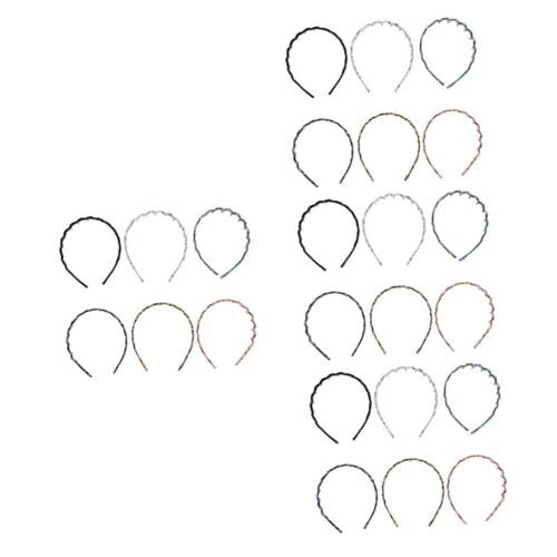 FRCOLOR 24 Stk Gezahntes Gewelltes Stirnband Stirnbänder Für Männer Zähne Haarreifen Make-up-kamm-stirnband Stirnband Mit Zähnen Für Frauen Frühlingshaar Mädchen Ziemlich Tuch Plastik von FRCOLOR