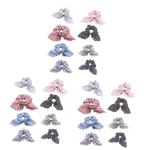 FRCOLOR 24 Stück Einfarbige Haargummis Haarbänder Pferdeschwanzhalter Haarseil Stretch Haargummi Elastisches Haargummi Mädchen Haargummi von FRCOLOR