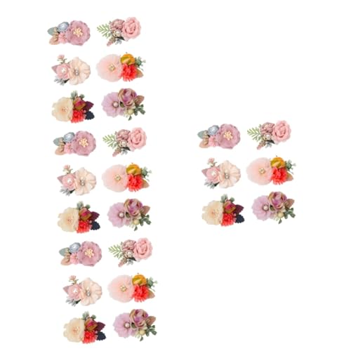 FRCOLOR 4er-set Haarspangen Für Mädchen Und Frauen Brautjungfern Blumenmädchen Haar-accessoire Haarspangen Baumwoll-leinen-material 6 Stück X 4 von FRCOLOR