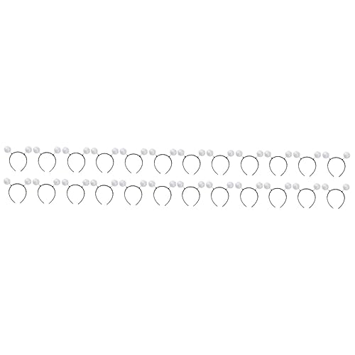 FRCOLOR 24 Stk Weihnachtsstirnbänder Kopfschmuck Für Weihnachten Blase Haarband Cosplay-outfits Party-haarreifen Weihnachtshaarband Weltraum Brille Kind Erwachsener Weiß Einstellen von FRCOLOR