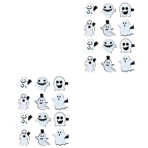 FRCOLOR 24 Stück Teiliges Halloween Haarschmuck Cartoon Geist Haarspangen Leicht und Sicher für Mädchen Festliche Haarklammern Zubehör von FRCOLOR