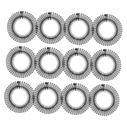 FRCOLOR 24 Stücke Teiliges Elastische Kamm-stirnbänder mit Zähnen Flexibler Kunststoff Federndes Design für Sanftes Entwirren Professionelles Styling Bequeme Passform für Damen und Mädchen von FRCOLOR