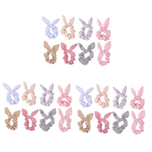 FRCOLOR 24stücke Teiliges Elastische Haargummis Mit Bunny-ohren Und Schleifen -design Für Mädchen Als Haaraccessoire Oder Armband Für Und Partys von FRCOLOR