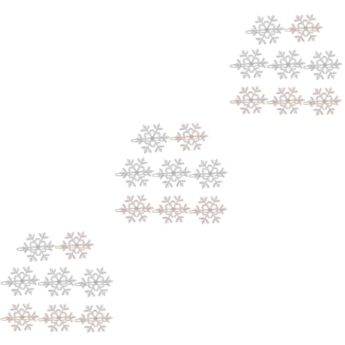 FRCOLOR 24stücke Weihnachts- Haarnadeln Süße Schneeflocken Haarspangen Für Mädchen Haaraccessoire Für Festliche Anlässe Und Täglichen Gebrauch von FRCOLOR