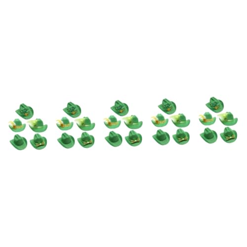 FRCOLOR Klein 25 Stk Irischer Hut e Weihnachtsdeko Haarschmuck Westlicher Hut St. Patrick's Day Partyhüte Festivalhut St Patrick Hut St. Patrick's Day Kopfbedeckung Mini Kleidung Gefühlt von FRCOLOR