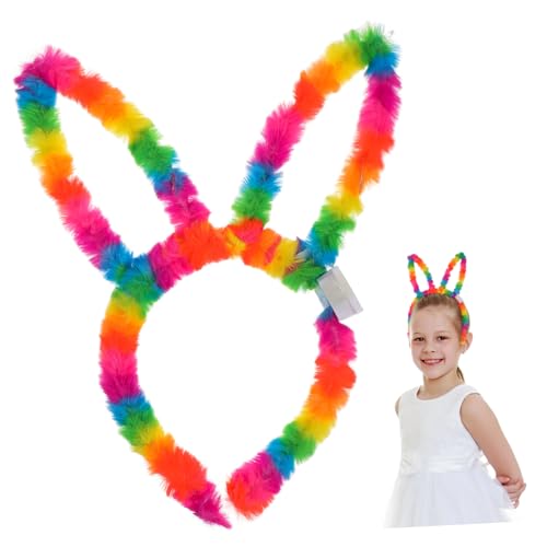 FRCOLOR 27 Stk Regenbogen Beleuchtetes Stirnband Dehnbares Spielzeug Leuchtendes Led-stirnband Ausgestopfter Hase Make-up-haar Ohrschmuck Hasen-kuscheltiere Elastisch Haarnadel Plüsch Kind von FRCOLOR