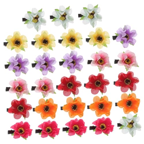 FRCOLOR 28st Haarnadel Mit Künstlichen Blumen Strand Chiffon-haarspangen Frauen Thematisiert Haarspangen Aus Chiffon Orchidee Haarspange Rosenbrosche Party Tropisch Polyester von FRCOLOR