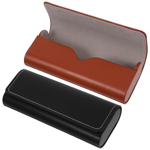 FRCOLOR 2Er-Pack Hartschalen-Brillenetui Aus Leder Tragbares Sonnenbrillenetui Leichtes Brillenetui Brillenaufbewahrungsbox Für Unisex FRCOLOR 2Er-Pack Hartschalen-Brillenetui Aus Leder Tragbares Sonnenbrillenetui Leichtes Brillenetui Brillenaufbewahrungsbox Für Unisex von FRCOLOR