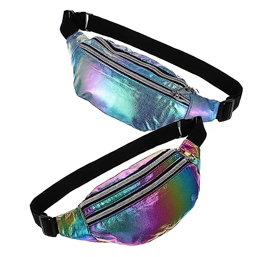 FRCOLOR 2Er Pack Umhängetasche Sling Brusttasche Für Herren Schwarze Taille Damen Cross Bauchtasche Breite Bauchtaschen Für Damen Gürtel Unisex Modisch Verstellbar Oxford von FRCOLOR