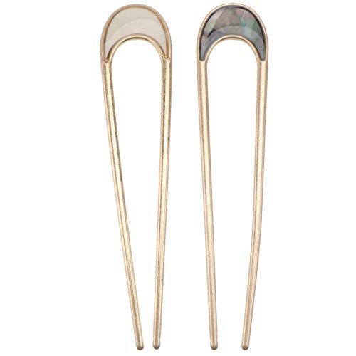 FRCOLOR 2Pcs Haargabel Metall U-Förmigen Haarstab Vintage Haarnadeln Französisch Stil Hochsteckfrisur Chignon Pin Retro Haar Essstäbchen für Frauen Mädchen FRCOLOR 2Pcs Haargabel Metall U-Förmigen Haarstab Vintage Haarnadeln Französisch Stil Hochsteckfrisur Chignon Pin Retro Haar Essstäbchen für Frauen Mädchen von FRCOLOR