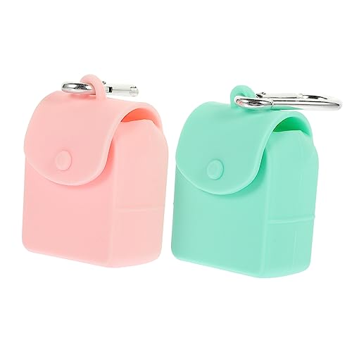 FRCOLOR Aufbewahrungstasche Für Geldbörsen Aus Silikon 2 Stück Mit Taschenhaken Kompakte Wechseltasche Für Geld Karten Gegenstände von FRCOLOR