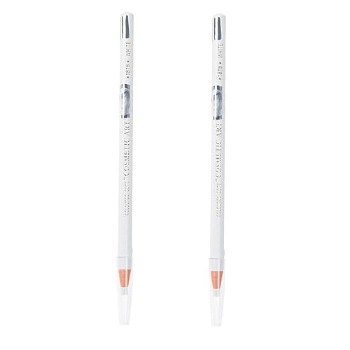 FRCOLOR 2st Augenbrauenstift Weißer Liner Brauenstift Und Bürste Brauenstift Mit Spoolie Highlighter-make-up Füllstift Für Augenbrauen Lidschatten-linerstift Glatt Suite Mädchen von FRCOLOR