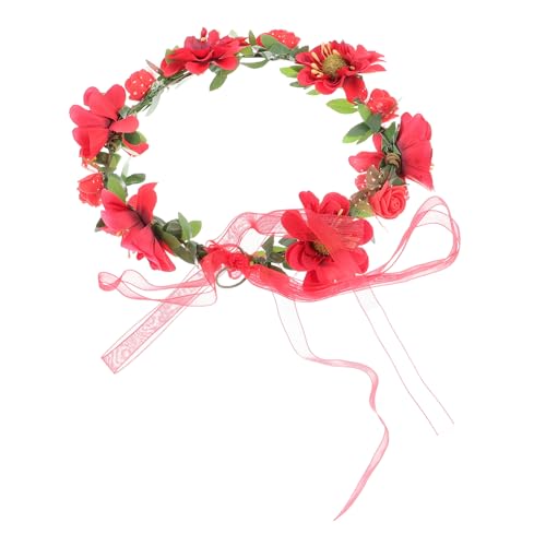 FRCOLOR 2St Blumenmädchenkrone haarring hair scrunchies Tiara Haarbänder für Babys Stirnbänder für Damen hochzeitsdeko Blumenstirnbänder für Mädchen Stirnband mit Blumenkrone Mori von FRCOLOR