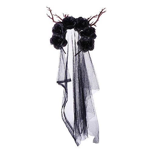 FRCOLOR 2St Elch horn Ast Stirnband das Blitzkostüm Kinderkostüme totes Stück halloween kopfschmuck halloween kopfbedeckung Halloween Zweig Haarschmuck Halloween-Kostüm-Requisiten Stoff von FRCOLOR
