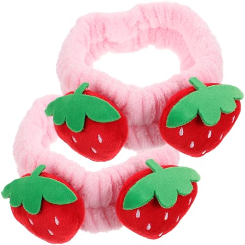 FRCOLOR 2stücke Weiche Elastische Strawberry Headbands Für Damen Und Mädchen Haarband Für Makeup Hautpflege Yoga Und Spa Zum Gesichtwaschen Und Täglichen Tragen FRCOLOR 2stücke Weiche Elastische Strawberry Headbands Für Damen Und Mädchen Haarband Für Makeup Hautpflege Yoga Und Spa Zum Gesichtwaschen Und Täglichen Tragen von FRCOLOR