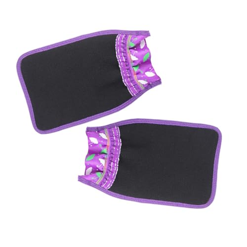 FRCOLOR 2St Frotteetuch Handschuhe schrubben koreanischer Peeling-Handschuh Badetuch Wäscher Peeling-Handschuhe Badetücher aus Kohle Doppelschicht Farbe Rand Fräulein Violett von FRCOLOR