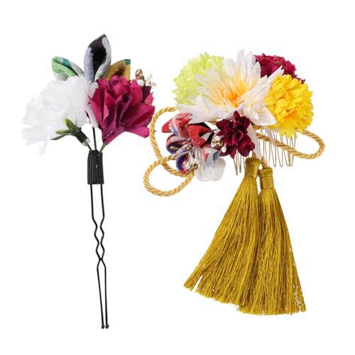FRCOLOR Japanischer Haarnadelkamm Damen-haarkämme für Hochzeiten Blumenquaste Haar-accessoire Bräute Kopfschmuck FRCOLOR Japanischer Haarnadelkamm Damen-haarkämme für Hochzeiten Blumenquaste Haar-accessoire Bräute Kopfschmuck von FRCOLOR