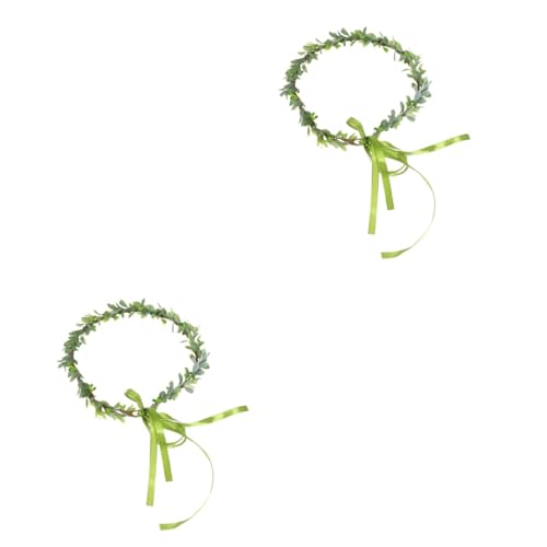 FRCOLOR 2St Haarkranz für die Frau haar spangen haarclips haarnadeln haarschleife hairclips Hochzeit Stirnband Kranz Haarreifen Hawaii Blatt Haarreifen Frau Haarband Kopfbedeckung von FRCOLOR