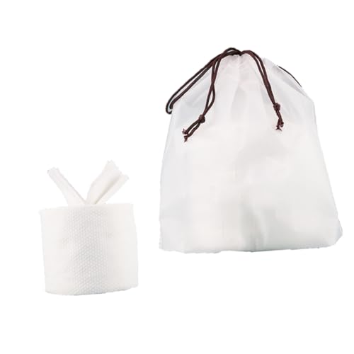 FRCOLOR 2St Handtuch Reise-Toilettenpapier Gesicht Seidenpapier Toilettenpapier aus Baumwolle einwegtücher aufbewahrungstüten facecup Gesichts-Baumwollgewebe trockene feuchte Tücher Weiß von FRCOLOR
