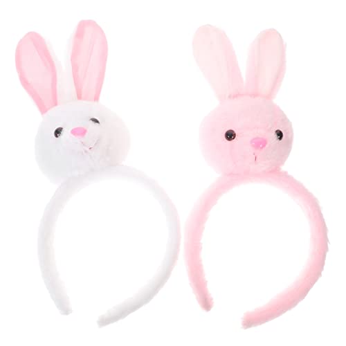 FRCOLOR 2stücke Plüsch Hasenohren Haarreifen Einstellbare Ears Haarbänder Für Ostern Kostümpartys Und Cosplay Weich Und Bequem Für Erwachsene von FRCOLOR
