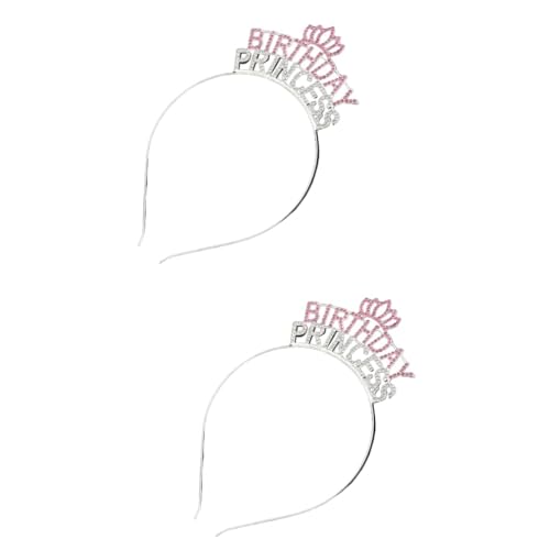 FRCOLOR 2St Geburtstag Blumenkrone Stirnbänder für Mädchen modische Stirnbänder Hut Tiara Haarpflegezubehör Partyzubehör Hochzeit Stirnband Partybedarf Haarschmuck Kopfbedeckung von FRCOLOR