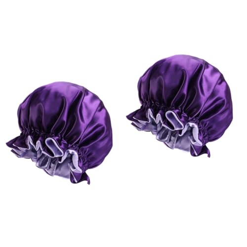 FRCOLOR 2St Nachtmütze aus Spitze Haarhaube locken pflege Kopfhaube Motorhaube elastisch für Erwachsene Kappen Haarband Frauen Nachtschlafmütze einstellbar Stirnband Kopfbedeckung Schal von FRCOLOR