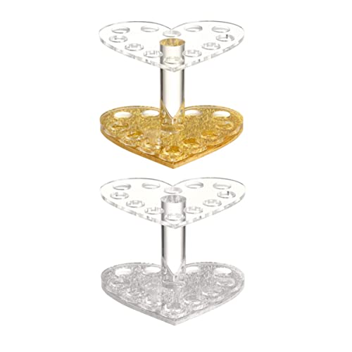 FRCOLOR 2stücke Acryl Make-up Pinsel Lippenstift Halter Organizer Für Badezimmer Schreibtisch Zufällige Farbe von FRCOLOR