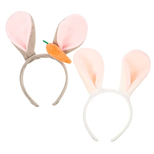 FRCOLOR 2St Ohrrettich-Stirnband Osterhasen-Stirnbandohren Ammer easter decoration Haarband für Ostern kleines Hasenhaarband dekoratives Kaninchen-Stirnband Stoff von FRCOLOR