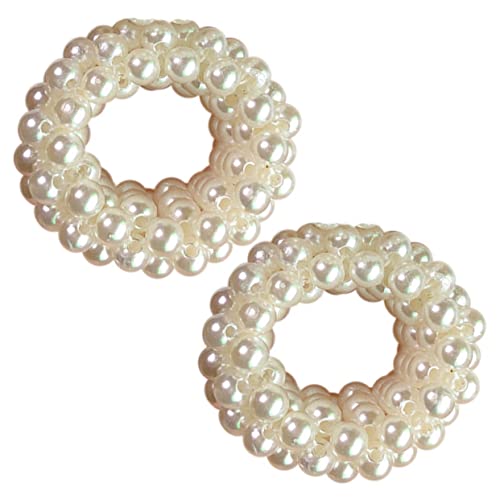 FRCOLOR Elegantes Haargummi Mit Perlen Elastisches Haarband Pferdeschwanzhalter Für Frauen Und Mädchen von FRCOLOR