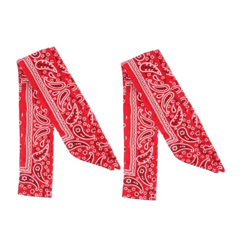 FRCOLOR 2stücke Rotes Piraten-haarband Elastisches Sport-haarband Für Damen Und Herren Stylisches Kopftuch Für Fitness Und Outdoor-aktivitäten Bequem Und Langlebig von FRCOLOR