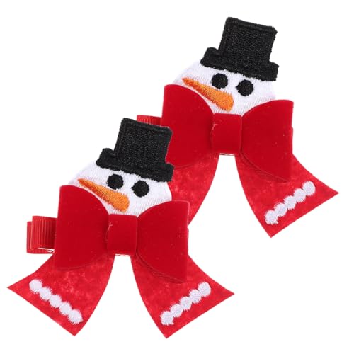 FRCOLOR 2stücke Weihnachts-haarnadeln Mit Schleifen Für Mädchen Süße Haarspangen Kleine Haarschmuck Für Tanzparty Und Cosplay von FRCOLOR