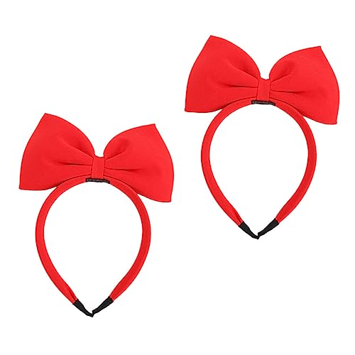 FRCOLOR 2st Schleife Stirnband Bowk Haarband Haarschmuck Für Damen Prinzessin Haarband Bowknot-haarreifen Bowknot-haarband Mädchen Beugen Stirnbänder Kind Niedlich Stoff Schneewittchen von FRCOLOR