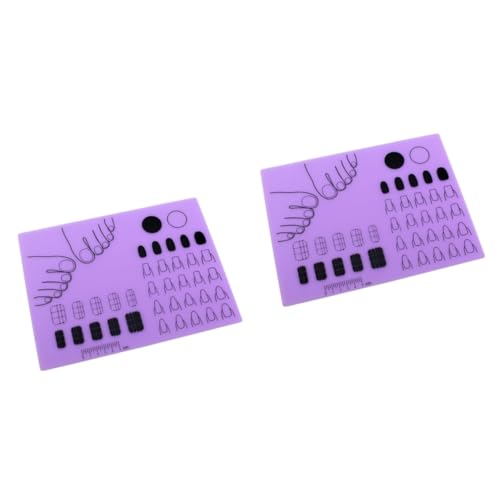 FRCOLOR 2St Schreibtischunterlage für Schreibtisch Nagelkunst Stempelmatte Briefmarken Nail-Art-Kit Nagellack Übungsblock Werkzeuge Maniküre Übungsmatte Tischtuch Nagelaufkleber Siegel von FRCOLOR