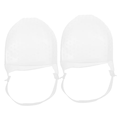 FRCOLOR 2St Silikon-Textmarker-Kappe Highlight-Kit für dunkles Haar Duschhaube Männer glühen Seidenhaube Netz Haarfärbemütze Friseurkappe aus Silikon Silikon-Highlight-Hut Kieselgel Rosa von FRCOLOR