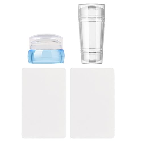 FRCOLOR 2stücke Nagelstempel Für Nail Art Klare French Nail Stempel Mit Schabern Für Maniküre Und Kreative Nageldesigns von FRCOLOR