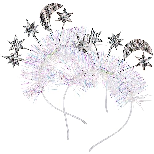 FRCOLOR Mond- und Stern-stirnband-set Stilvolle Kopfbedeckung Zum Valentinstag für Frauen Party-kopfschmuck-accessoire von FRCOLOR