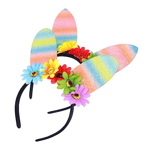 FRCOLOR 2St Stirnband haarschmuck camoing kopftücher haar zubehör easter bunny orgie Nase Kinderhaar Osterhaarband Haare Ostern Haare zu Ostern Haarparty Ostern Requisiten Plastik Colorful von FRCOLOR