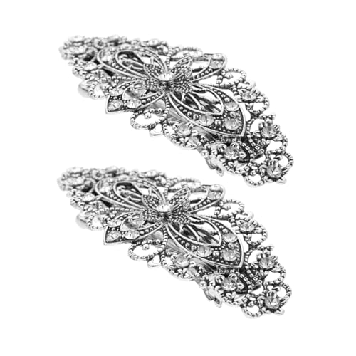 FRCOLOR 2stücke Blume Haar Clips Strass Retro Seite Clips Frauen Haar Zubehör Frisur Accessoires Für Damen Und Mädchen von FRCOLOR